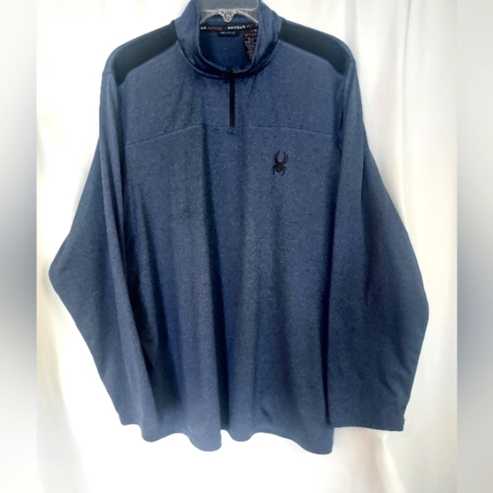 Spider Active Quarter Zip Blue Pull Over Size XL/TG